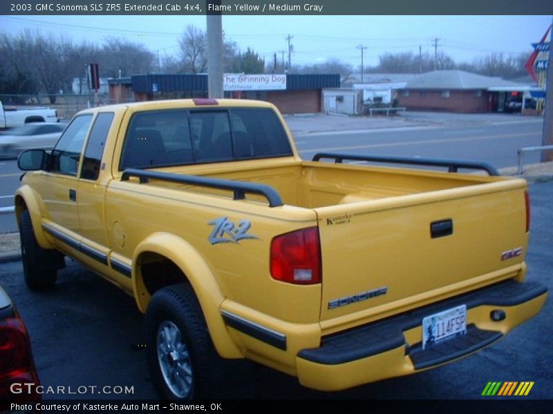 Flame Yellow / Medium Gray 2003 GMC Sonoma SLS ZR5 Extended Cab 4x4