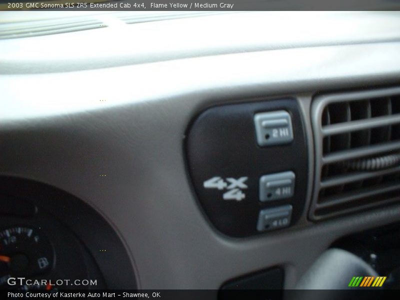 Flame Yellow / Medium Gray 2003 GMC Sonoma SLS ZR5 Extended Cab 4x4