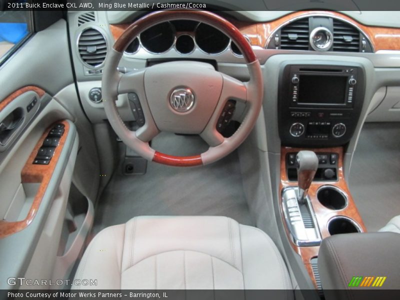 Ming Blue Metallic / Cashmere/Cocoa 2011 Buick Enclave CXL AWD