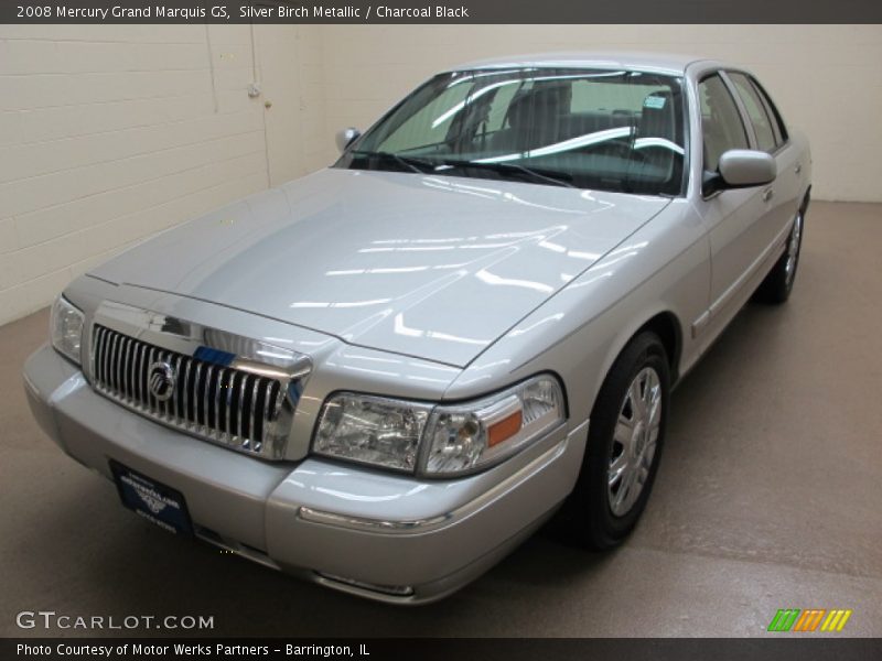 Silver Birch Metallic / Charcoal Black 2008 Mercury Grand Marquis GS