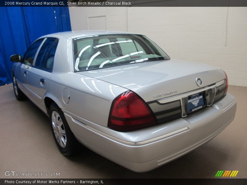 Silver Birch Metallic / Charcoal Black 2008 Mercury Grand Marquis GS