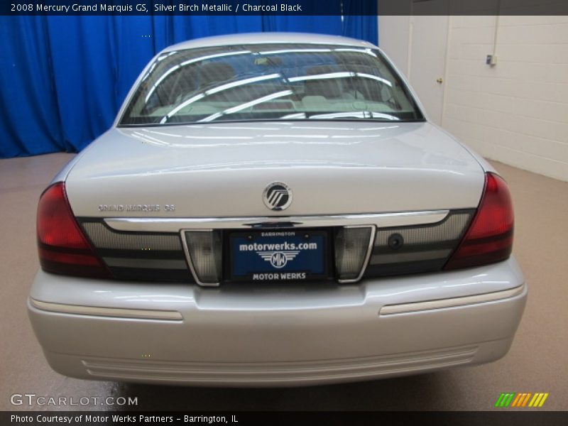 Silver Birch Metallic / Charcoal Black 2008 Mercury Grand Marquis GS