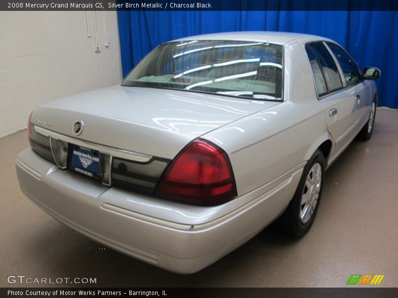 Silver Birch Metallic / Charcoal Black 2008 Mercury Grand Marquis GS