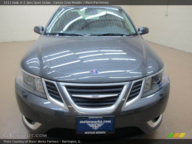 Carbon Grey Metallic / Black/Parchment 2011 Saab 9-3 Aero Sport Sedan