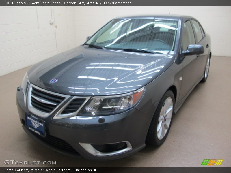 Carbon Grey Metallic / Black/Parchment 2011 Saab 9-3 Aero Sport Sedan