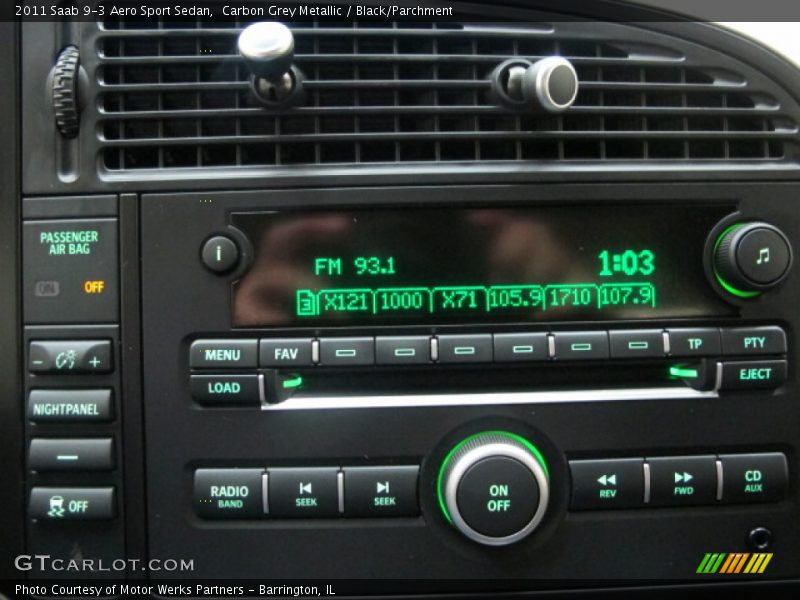 Carbon Grey Metallic / Black/Parchment 2011 Saab 9-3 Aero Sport Sedan