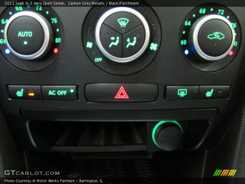 Carbon Grey Metallic / Black/Parchment 2011 Saab 9-3 Aero Sport Sedan