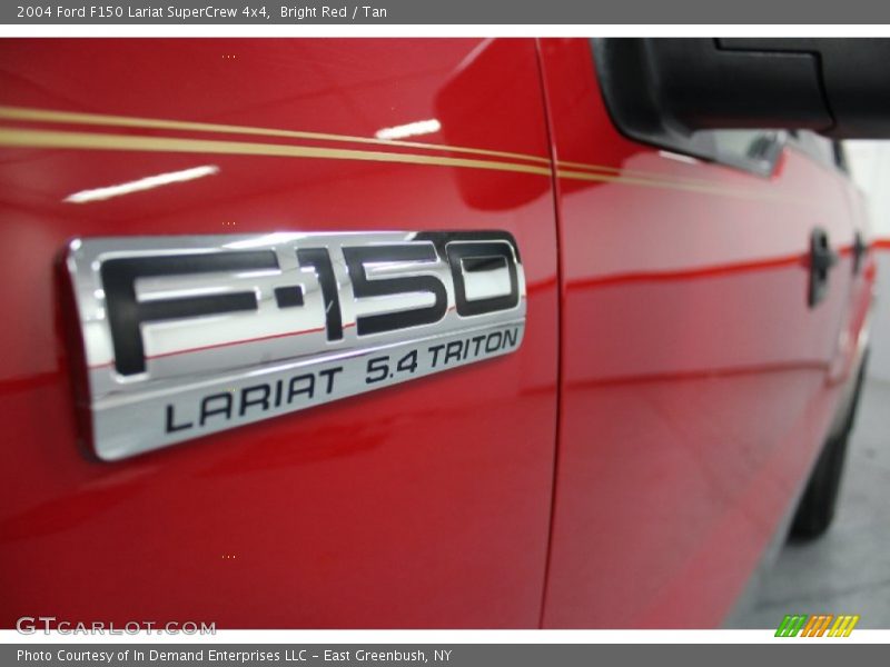 Bright Red / Tan 2004 Ford F150 Lariat SuperCrew 4x4