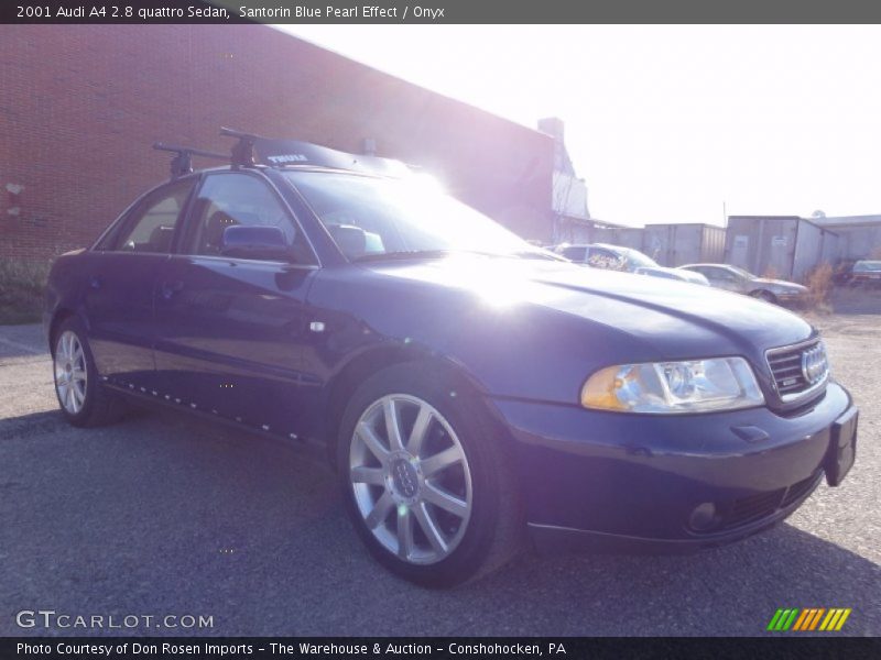 Santorin Blue Pearl Effect / Onyx 2001 Audi A4 2.8 quattro Sedan