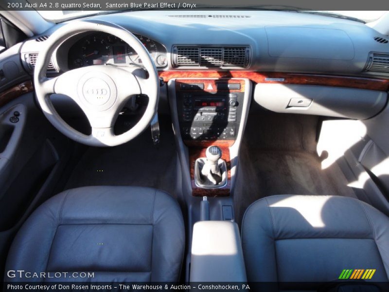 Santorin Blue Pearl Effect / Onyx 2001 Audi A4 2.8 quattro Sedan