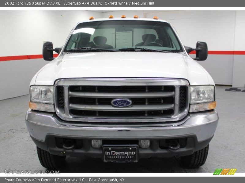 Oxford White / Medium Flint 2002 Ford F350 Super Duty XLT SuperCab 4x4 Dually