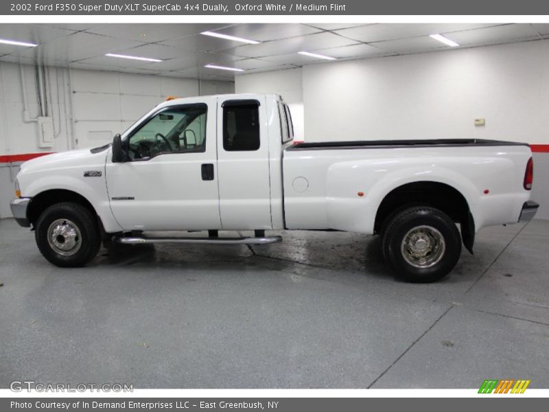 Oxford White / Medium Flint 2002 Ford F350 Super Duty XLT SuperCab 4x4 Dually