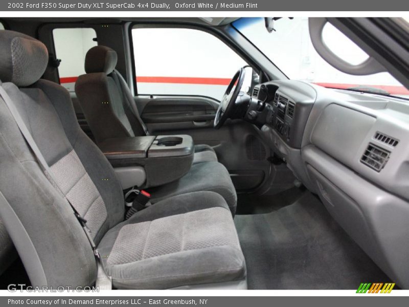 Oxford White / Medium Flint 2002 Ford F350 Super Duty XLT SuperCab 4x4 Dually