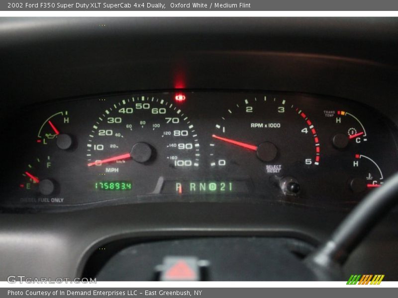 Oxford White / Medium Flint 2002 Ford F350 Super Duty XLT SuperCab 4x4 Dually