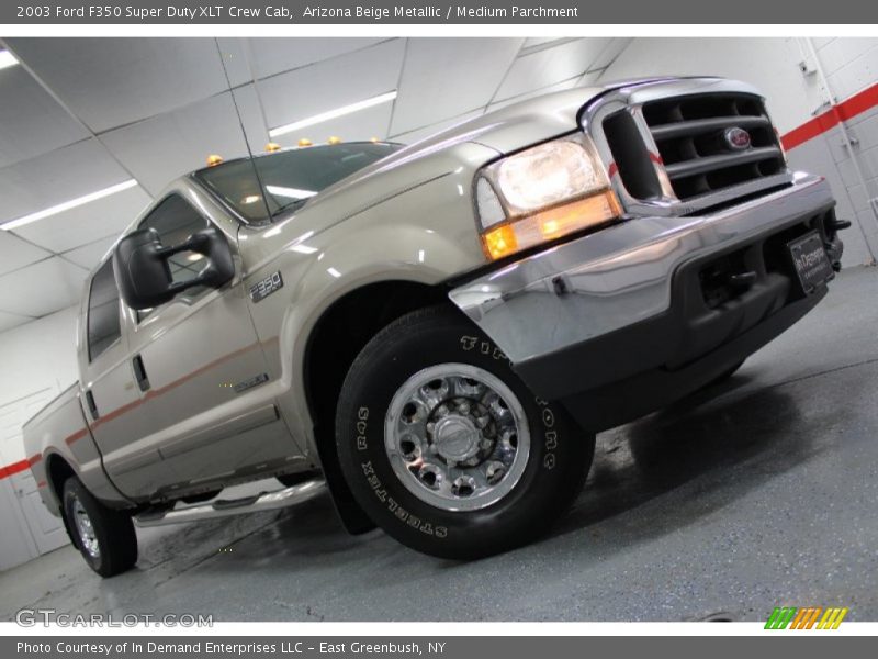 Arizona Beige Metallic / Medium Parchment 2003 Ford F350 Super Duty XLT Crew Cab