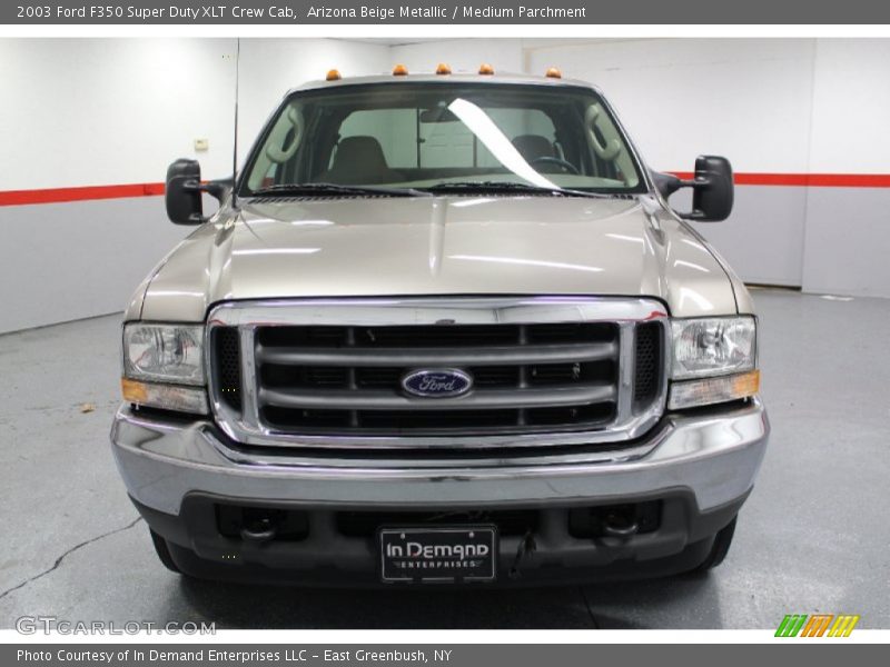 Arizona Beige Metallic / Medium Parchment 2003 Ford F350 Super Duty XLT Crew Cab