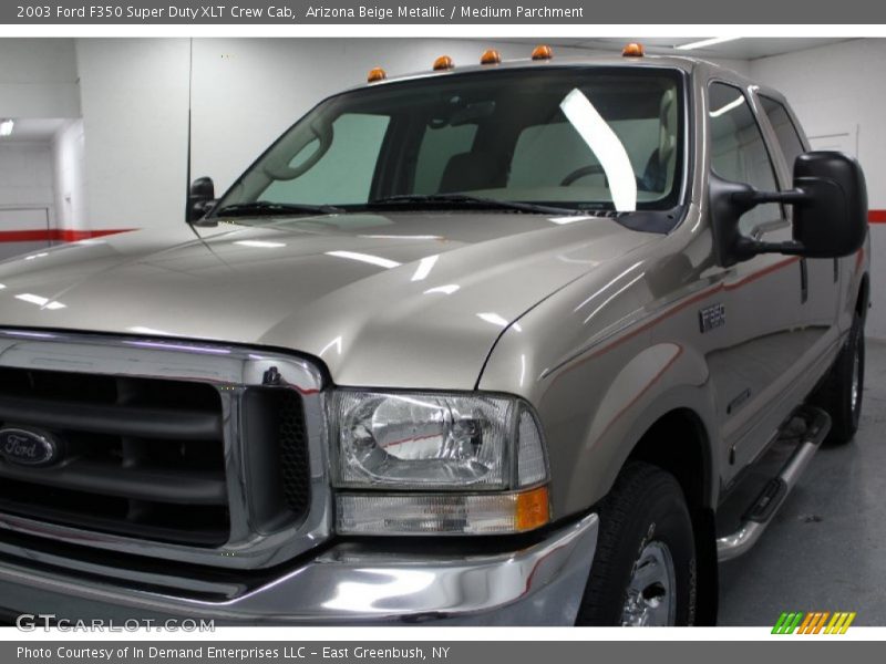 Arizona Beige Metallic / Medium Parchment 2003 Ford F350 Super Duty XLT Crew Cab