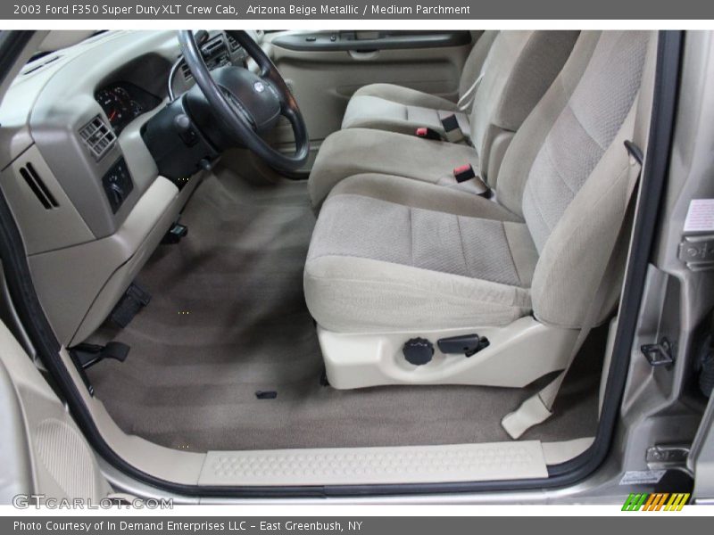 Arizona Beige Metallic / Medium Parchment 2003 Ford F350 Super Duty XLT Crew Cab