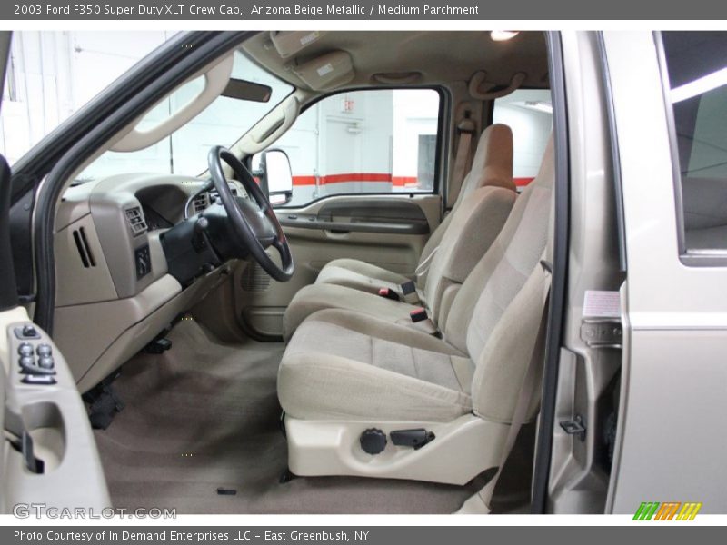 Arizona Beige Metallic / Medium Parchment 2003 Ford F350 Super Duty XLT Crew Cab