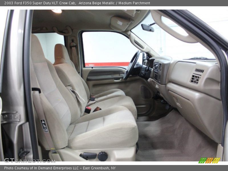 Arizona Beige Metallic / Medium Parchment 2003 Ford F350 Super Duty XLT Crew Cab
