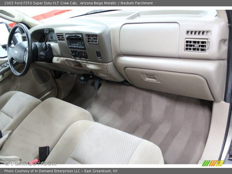 Arizona Beige Metallic / Medium Parchment 2003 Ford F350 Super Duty XLT Crew Cab