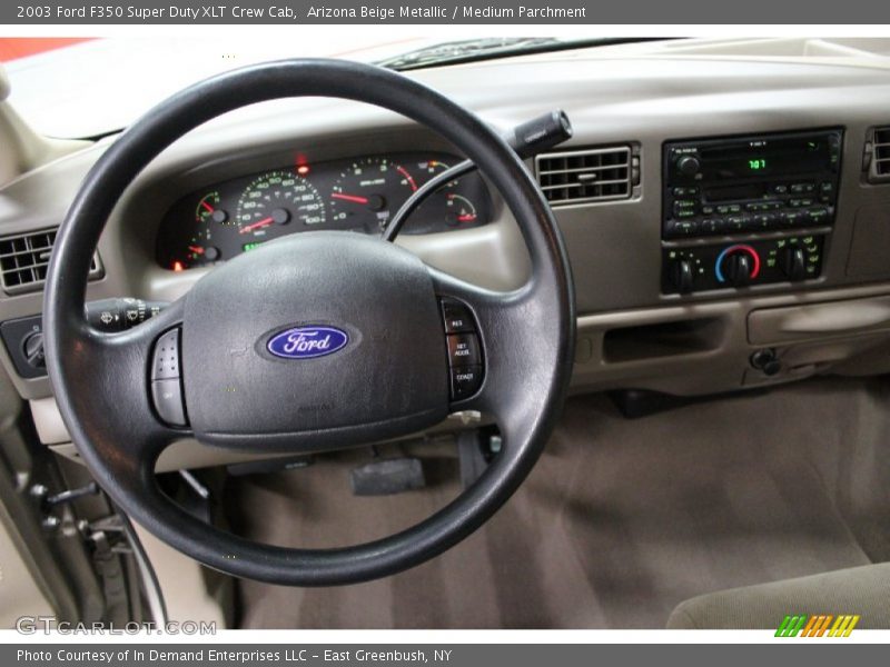 Arizona Beige Metallic / Medium Parchment 2003 Ford F350 Super Duty XLT Crew Cab