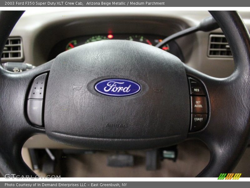 Arizona Beige Metallic / Medium Parchment 2003 Ford F350 Super Duty XLT Crew Cab