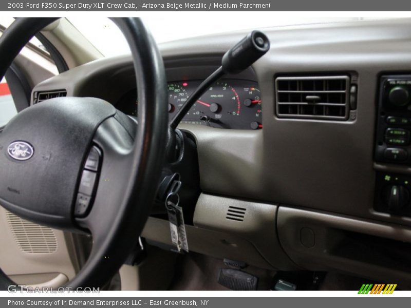 Arizona Beige Metallic / Medium Parchment 2003 Ford F350 Super Duty XLT Crew Cab