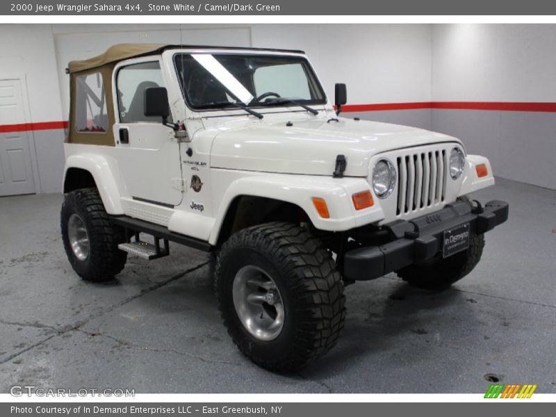 Stone White / Camel/Dark Green 2000 Jeep Wrangler Sahara 4x4