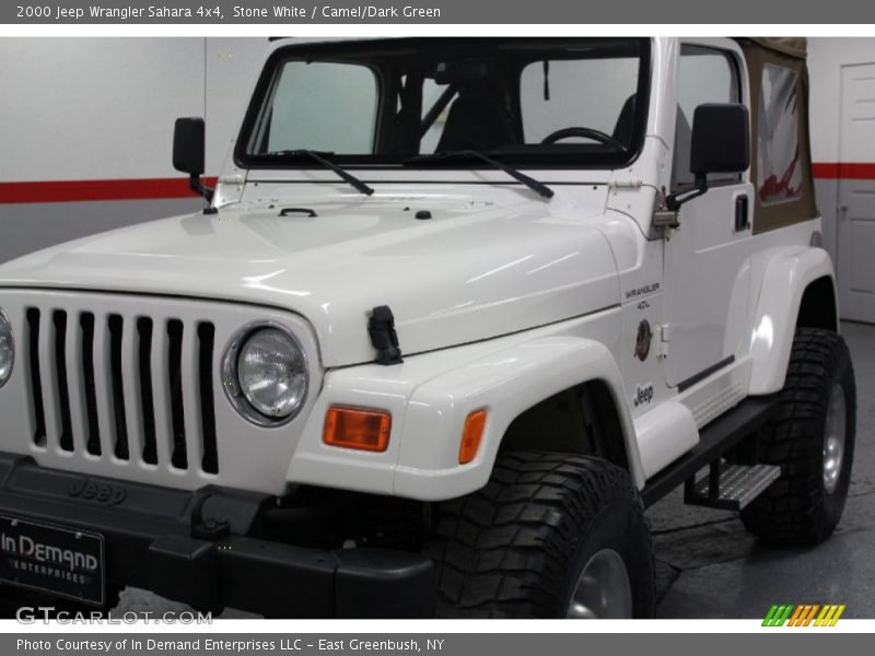 Stone White / Camel/Dark Green 2000 Jeep Wrangler Sahara 4x4
