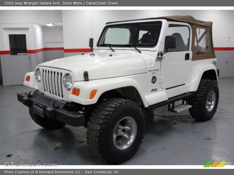 Stone White / Camel/Dark Green 2000 Jeep Wrangler Sahara 4x4