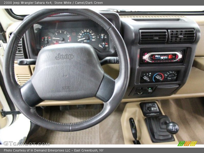 Stone White / Camel/Dark Green 2000 Jeep Wrangler Sahara 4x4