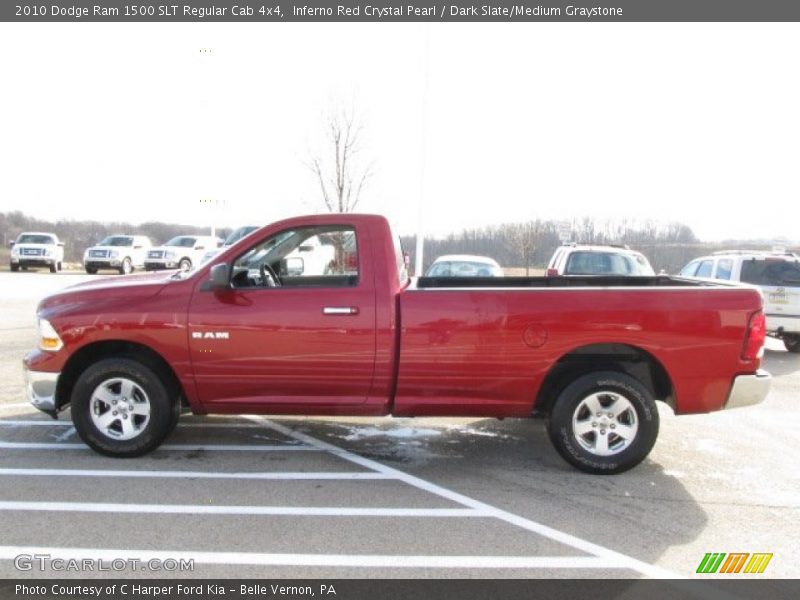  2010 Ram 1500 SLT Regular Cab 4x4 Inferno Red Crystal Pearl