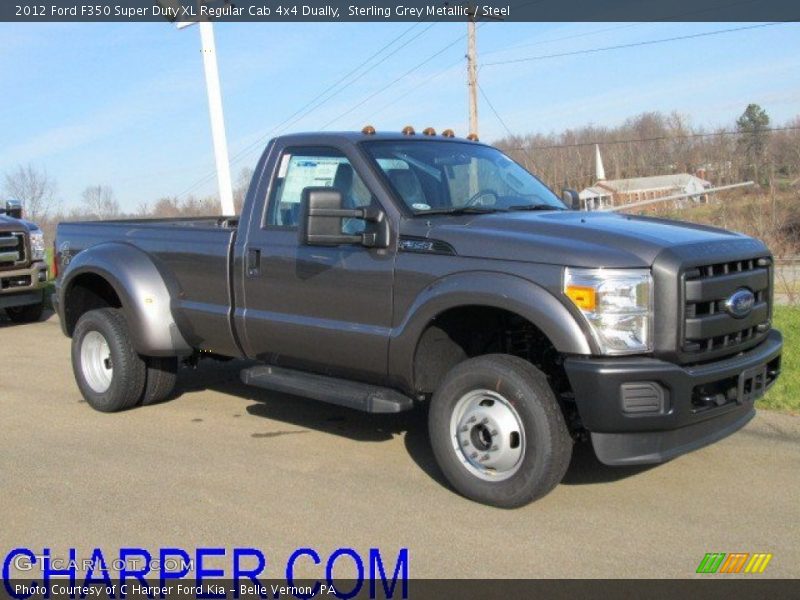 Sterling Grey Metallic / Steel 2012 Ford F350 Super Duty XL Regular Cab 4x4 Dually