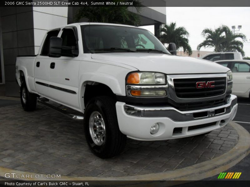 Summit White / Neutral 2006 GMC Sierra 2500HD SLT Crew Cab 4x4