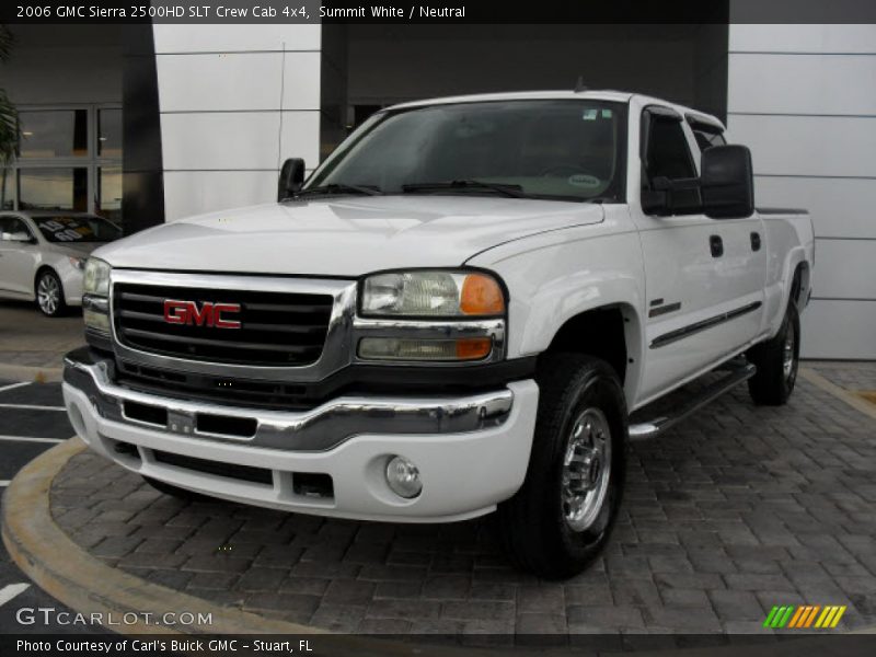 Summit White / Neutral 2006 GMC Sierra 2500HD SLT Crew Cab 4x4