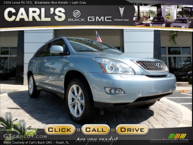 Breakwater Blue Metallic / Light Gray 2009 Lexus RX 350