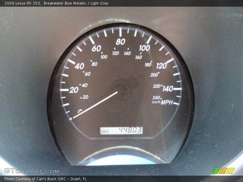 Breakwater Blue Metallic / Light Gray 2009 Lexus RX 350