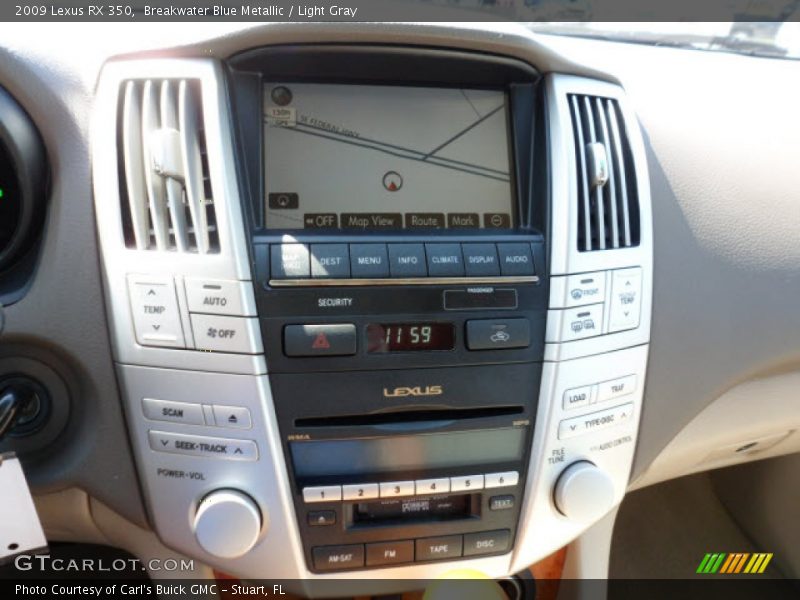 Breakwater Blue Metallic / Light Gray 2009 Lexus RX 350