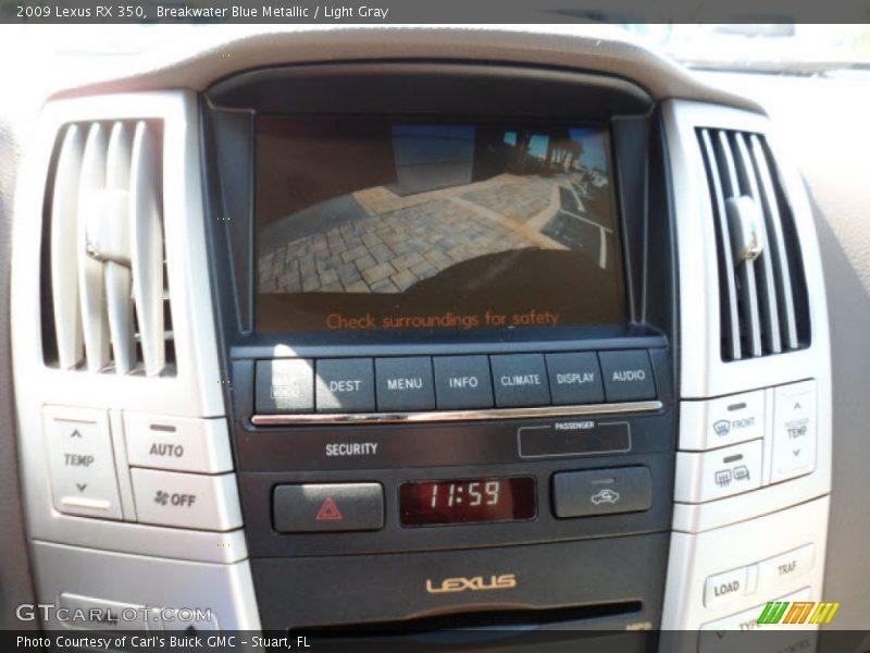 Breakwater Blue Metallic / Light Gray 2009 Lexus RX 350