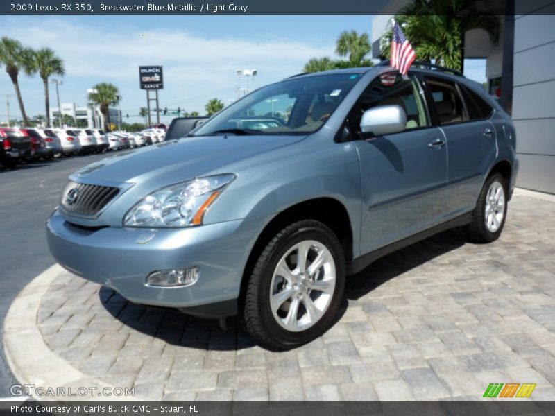 Breakwater Blue Metallic / Light Gray 2009 Lexus RX 350