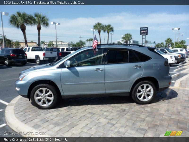 Breakwater Blue Metallic / Light Gray 2009 Lexus RX 350