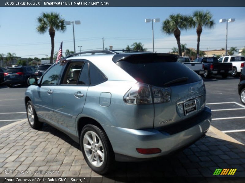 Breakwater Blue Metallic / Light Gray 2009 Lexus RX 350