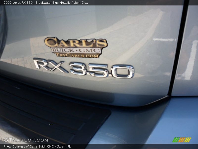 Breakwater Blue Metallic / Light Gray 2009 Lexus RX 350