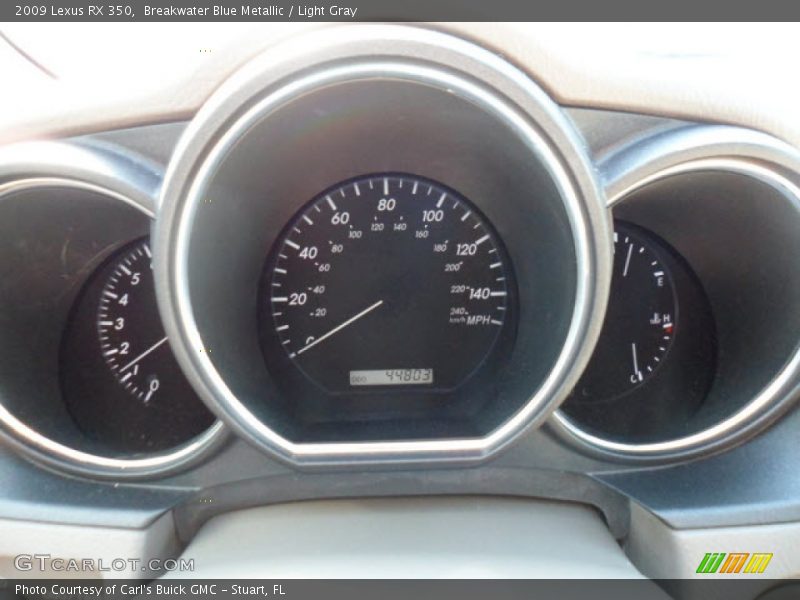 Breakwater Blue Metallic / Light Gray 2009 Lexus RX 350