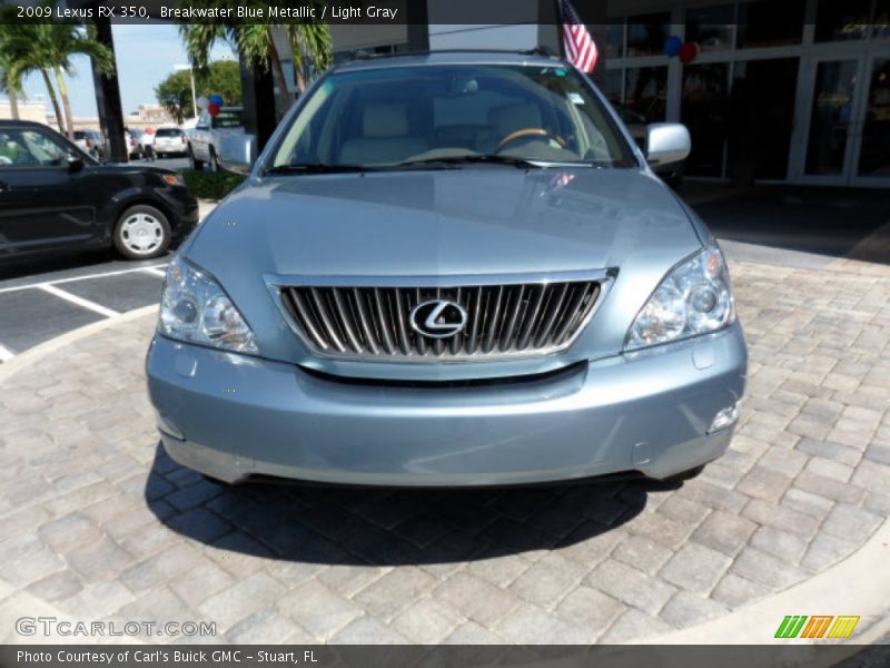 Breakwater Blue Metallic / Light Gray 2009 Lexus RX 350