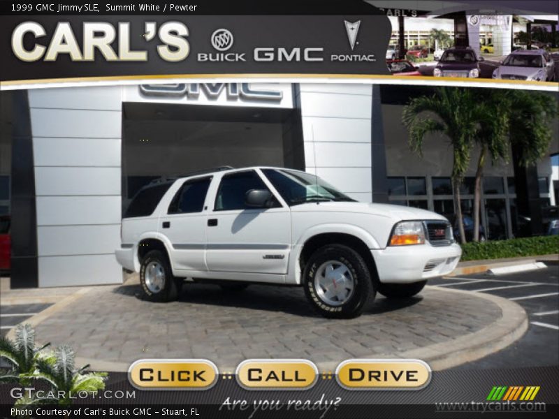 Summit White / Pewter 1999 GMC Jimmy SLE