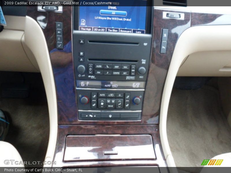 Gold Mist / Cocoa/Cashmere 2009 Cadillac Escalade ESV AWD