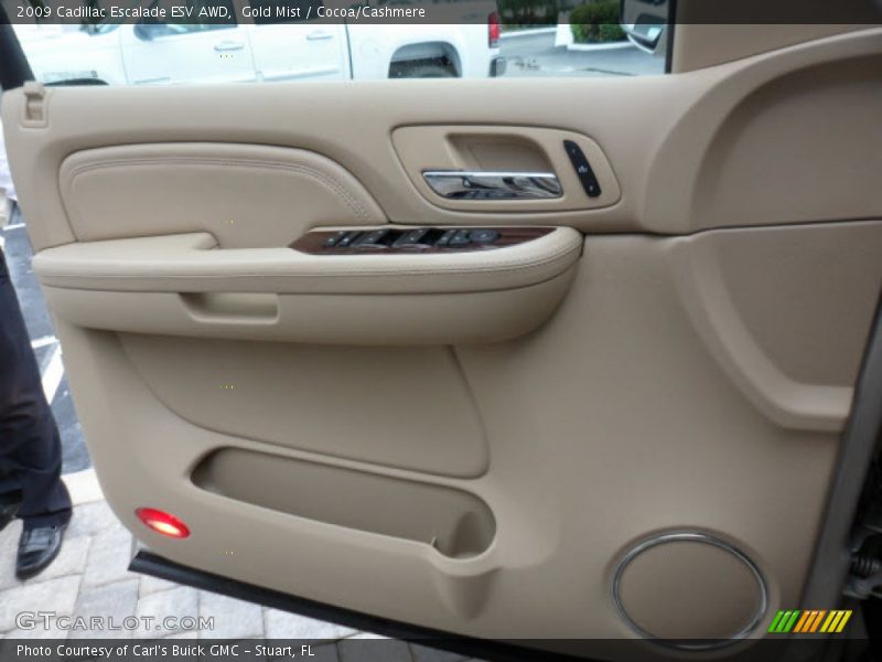 Gold Mist / Cocoa/Cashmere 2009 Cadillac Escalade ESV AWD