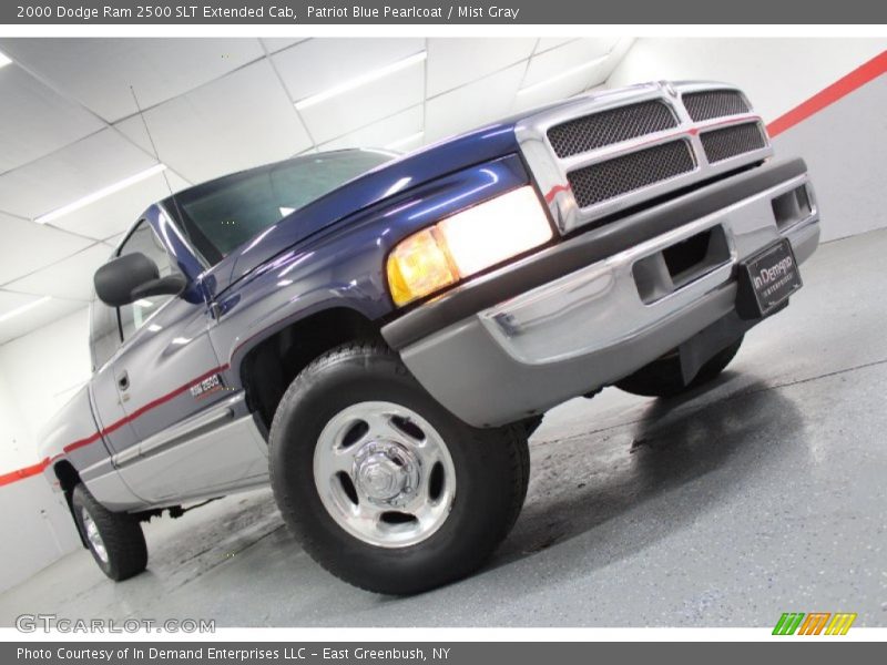 Patriot Blue Pearlcoat / Mist Gray 2000 Dodge Ram 2500 SLT Extended Cab